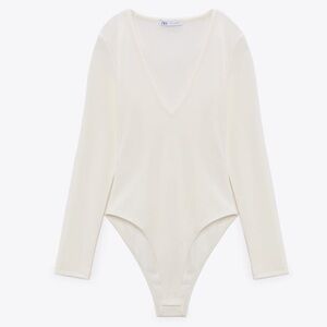 NWT Zara Deep V Bodysuit